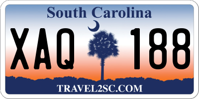 SC license plate XAQ188