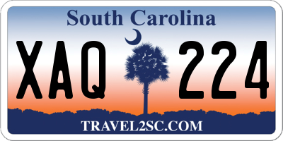 SC license plate XAQ224