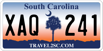 SC license plate XAQ241