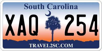 SC license plate XAQ254