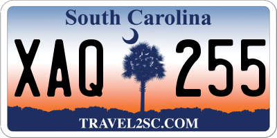 SC license plate XAQ255