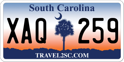 SC license plate XAQ259