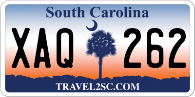 SC license plate XAQ262