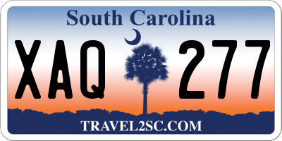 SC license plate XAQ277
