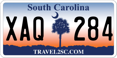 SC license plate XAQ284