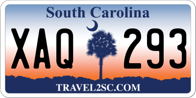 SC license plate XAQ293