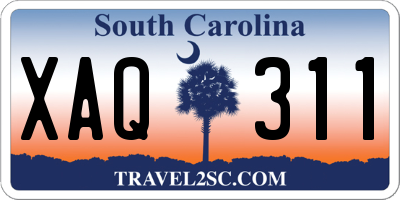 SC license plate XAQ311