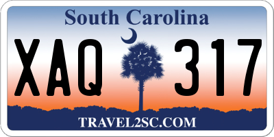 SC license plate XAQ317