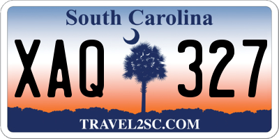 SC license plate XAQ327