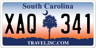 SC license plate XAQ341