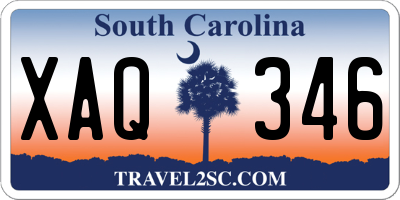 SC license plate XAQ346