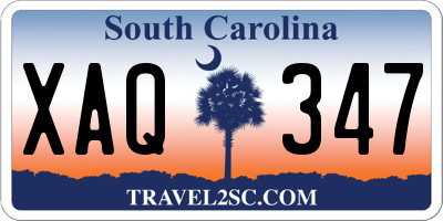 SC license plate XAQ347