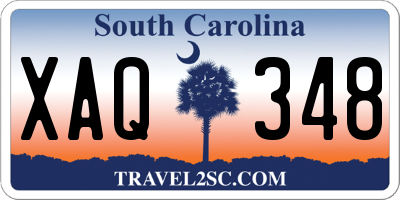 SC license plate XAQ348