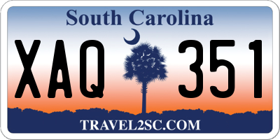 SC license plate XAQ351
