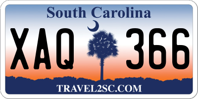 SC license plate XAQ366