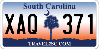 SC license plate XAQ371