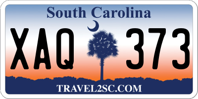 SC license plate XAQ373