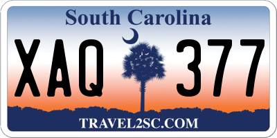 SC license plate XAQ377