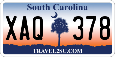 SC license plate XAQ378