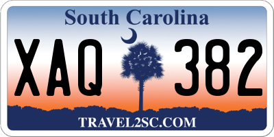 SC license plate XAQ382