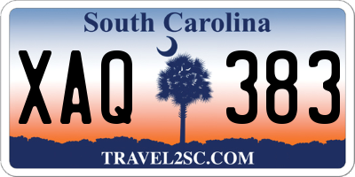 SC license plate XAQ383