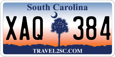 SC license plate XAQ384