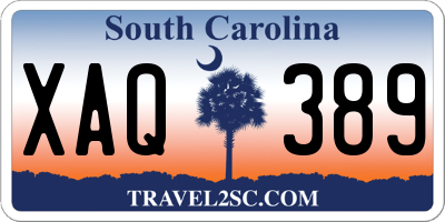 SC license plate XAQ389