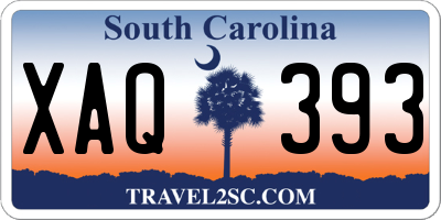 SC license plate XAQ393