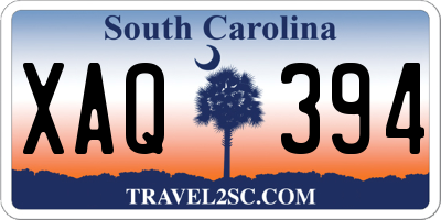 SC license plate XAQ394