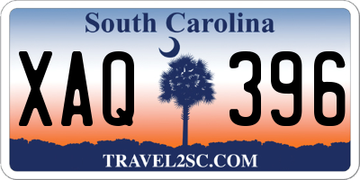 SC license plate XAQ396