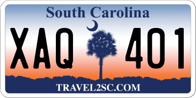SC license plate XAQ401