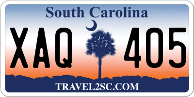 SC license plate XAQ405