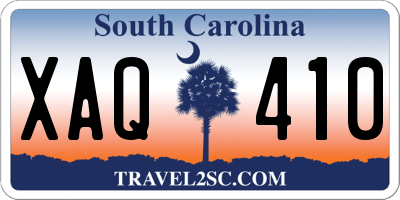 SC license plate XAQ410