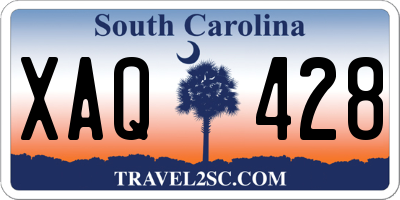 SC license plate XAQ428