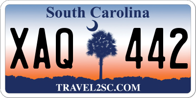 SC license plate XAQ442