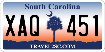 SC license plate XAQ451