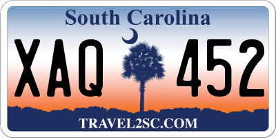 SC license plate XAQ452