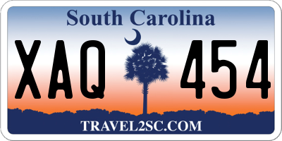 SC license plate XAQ454