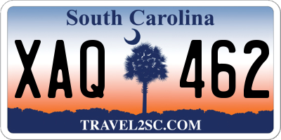 SC license plate XAQ462