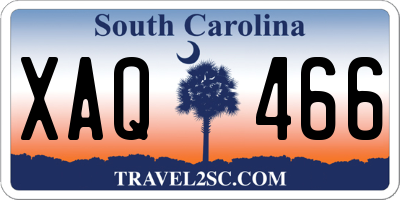 SC license plate XAQ466