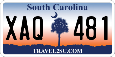 SC license plate XAQ481