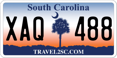 SC license plate XAQ488