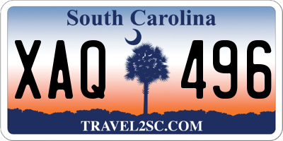 SC license plate XAQ496