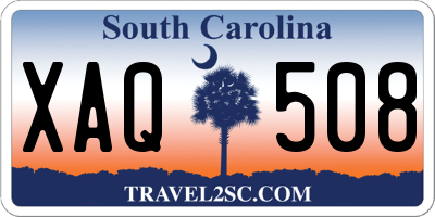 SC license plate XAQ508