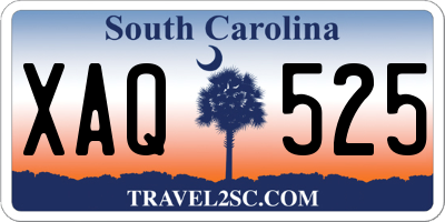 SC license plate XAQ525