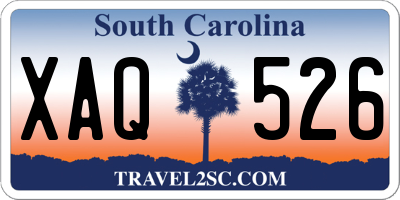 SC license plate XAQ526