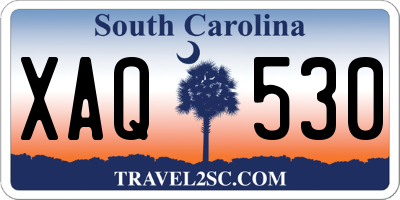 SC license plate XAQ530