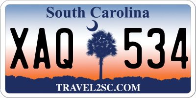 SC license plate XAQ534