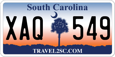SC license plate XAQ549