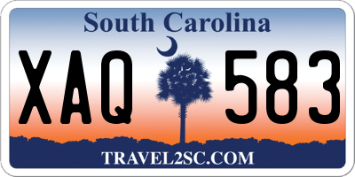 SC license plate XAQ583